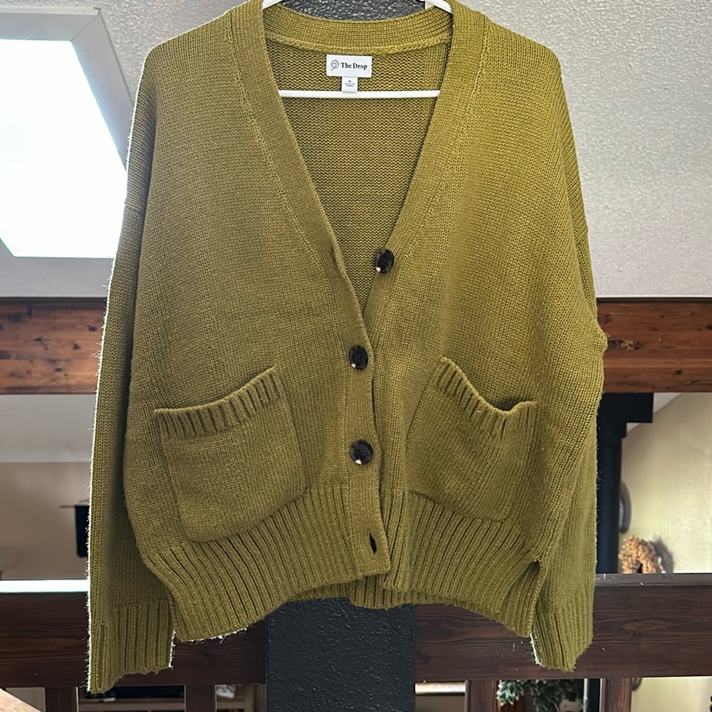 Women's Olive Cardigan Sweater